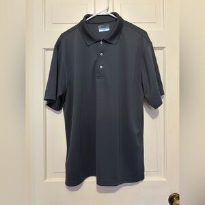 PGA Tour Charcoal Polo Shirt short sleeve golf airflux lightweight casual travel